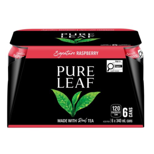 Lipton - Pure Leaf Signature Iced Tea, Raspberry - 340mL Cans