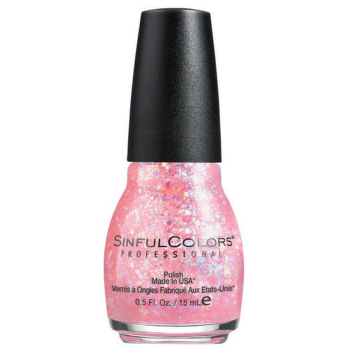 SinfulColors - Professional Nail Polish - Pinky Glitter