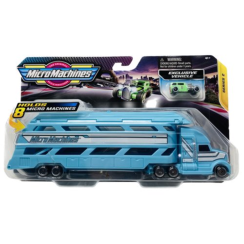 Micro Machines - Mini Vehicle Hauler - Blue/Silver