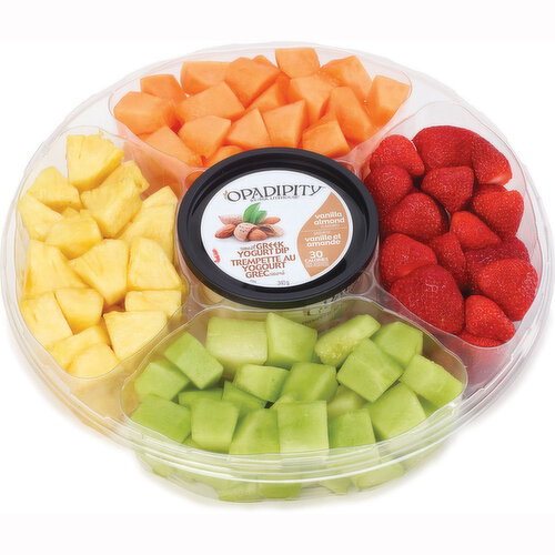 Save-On-Foods - Fruit Tray Assorted Cut, Fresh with Dip 12in