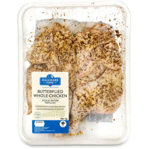Hallmark Farms - Butterflied Whole Chicken, Lemon Pepper seasoned