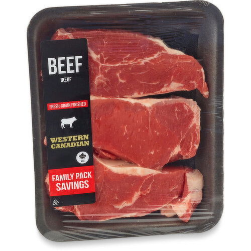 Western Canadian - Striploin Grilling Steak, Family Pack