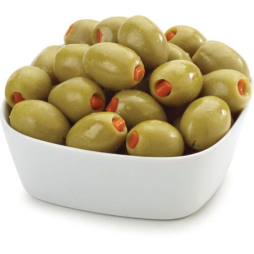 Olives - Green, Pitted, Stuffed w/Pimento, Fresh