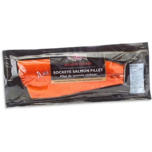 Salmon Village - Wild Sockeye Salmon Fillets, Frozen