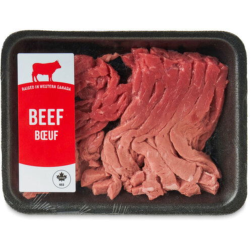 Western Canadian - Stir Fry Beef, Sliced, Fresh