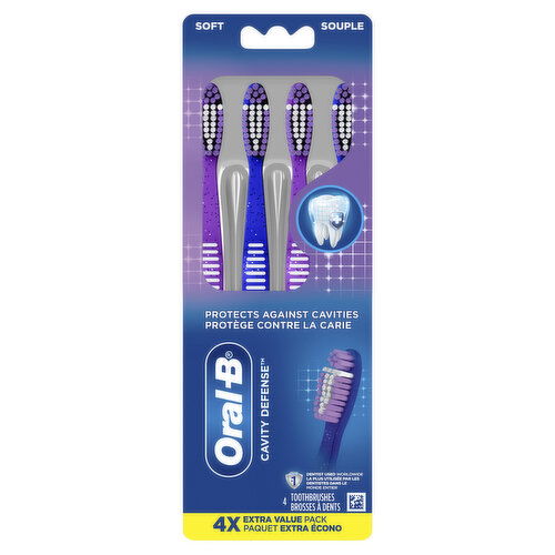 Oral B - 4pk Cavity Defense Toothbrush