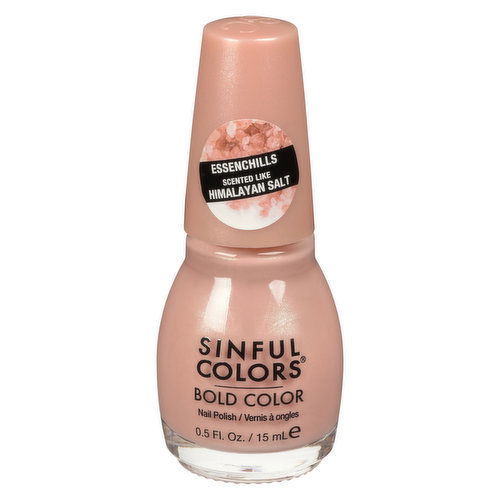 Sinful Colors - Bold Color Essenchills Nail Polish Salt Bath Babe