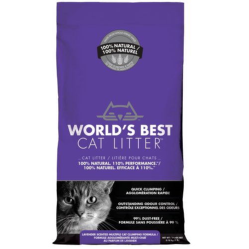 World's Best - Cat Litter Multiple Cat Clumping Formula, Lavender