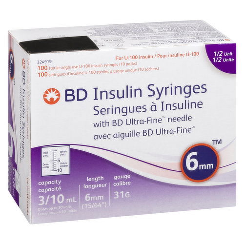 BD - Insulin Syringes 6mm