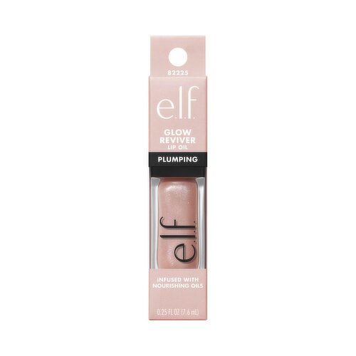 ELF - Glow Reviver Plumping Lip Oil - Piggy Bank, soft pink shimmer