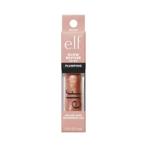 ELF - Glow Reviver Plumping Lip Oil - Apricot Feelings, peach shimmer