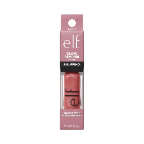 ELF - Glow Reviver Plumping Lip Oil - Papayarazzi, warm pink shimmer