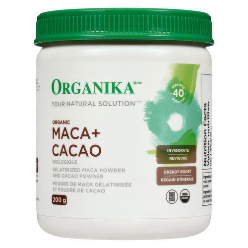 ORGANIKA - Gelatinized Maca & Cacao Powder