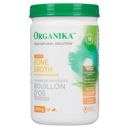 Organika - Bone Broth Chicken Protein Powder Ginger