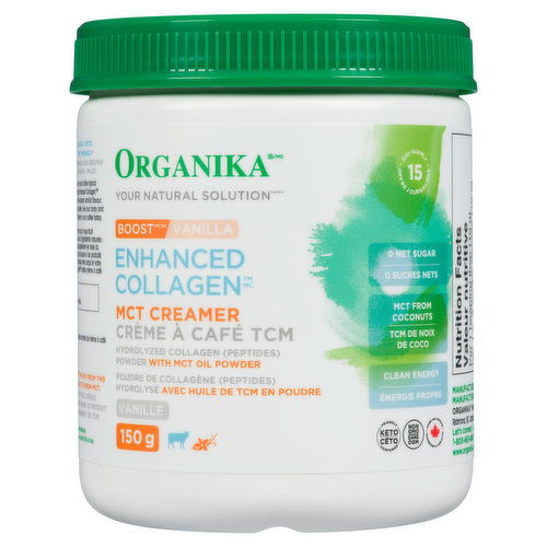 Organika - Enhanced Collagen Boost MCT Creamer Vanilla