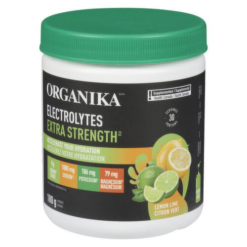 ORGANIKA - Electrolytes Extra Strength Lemon Lime