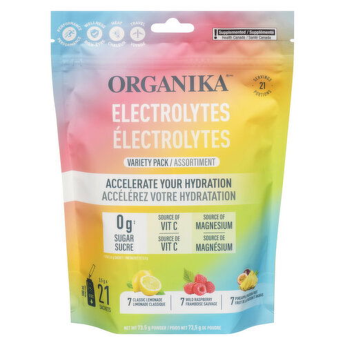 Organika - Electrolytes Powder Sachets, Variety Pack - Save-on-foods