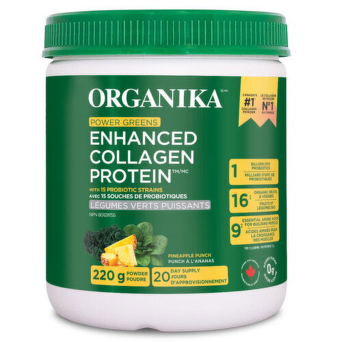 Organika - Enhanced Collagen Protein Power Greens