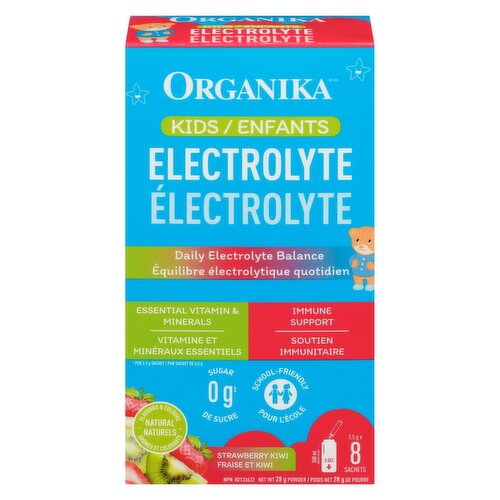 Organika - Kids Electrolytes Powder Strawberry Kiwi Box