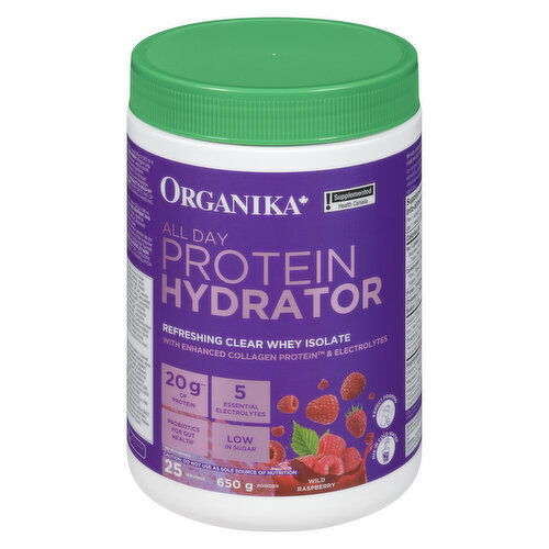 Organika - All Day Protein Hydrator, Wild Raspberry