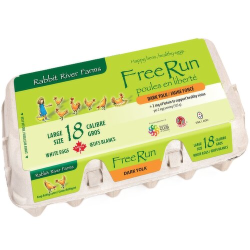 Rabbit River Farms - Free Run Dark Yolk White Eggs