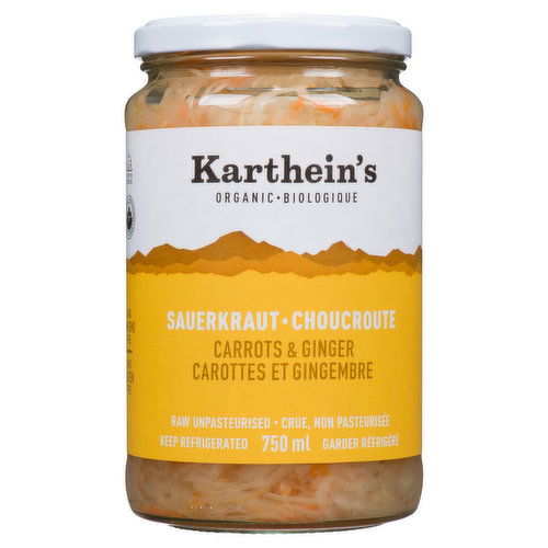 Kartheins - Sauerkraut Carrot Ginger Organic