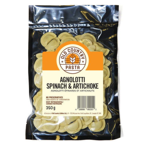 Old Country Pasta - Agnolotti Spinach & Artichoke