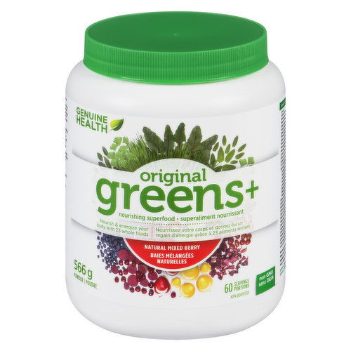 GENUINE HEALTH - Greens + Original Natural Mixed Berry