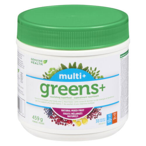 GENUINE HEALTH - Multi+ Greens+ Natural Mixed Fruit