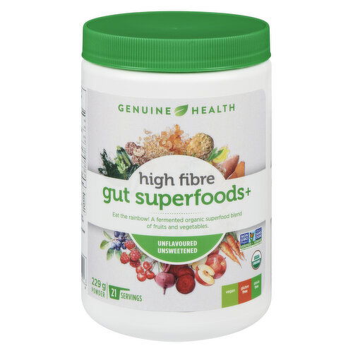 GENUINE HEALTH - High Fibre Gut Superfoods+ Unflavr Unswt