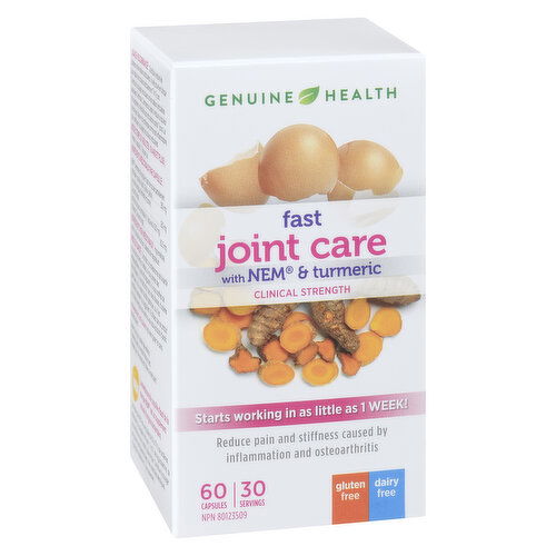 GENUINE HEALTH - Fast Joint Care with NEM & Turmeric Capsules