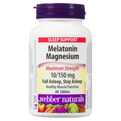 Webber Naturals - Melatonin Magnesium Maximum Strength 10/150 mg