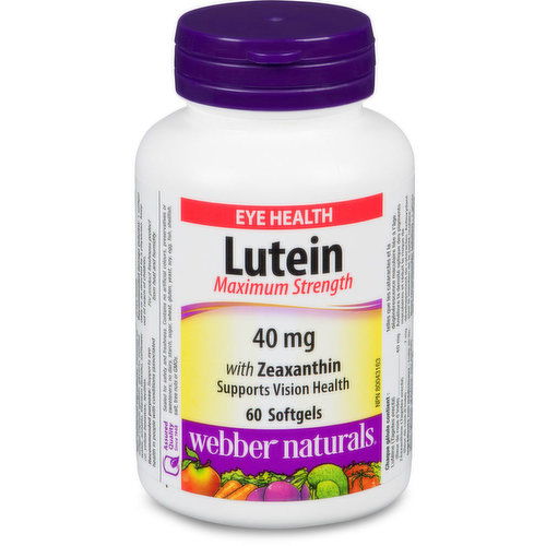 Webber naturals - Lutein Vitamin 40mg with Zeaxnthin