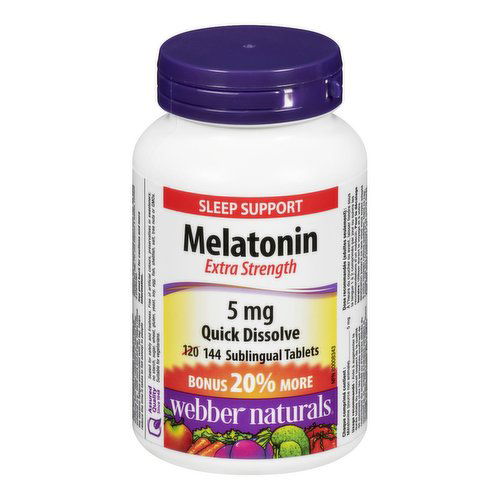 Webber Naturals - Melatonin Ext Strength 5mg