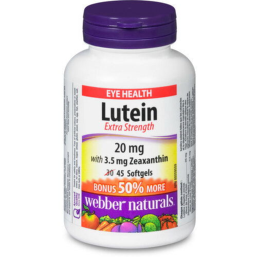 Webber Naturals - Lutein 20Mg w/Zeaxanthin