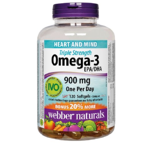 Webber naturals - Omega-3 Triple Strength, 900mg