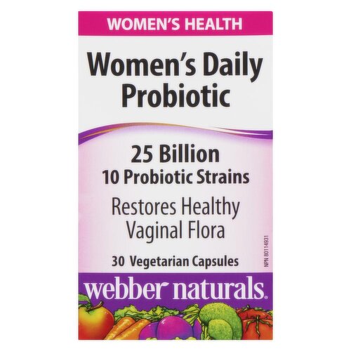 Webber Naturals - Women's Daily Probiotic 25 Billion, Vegetarian Capsules