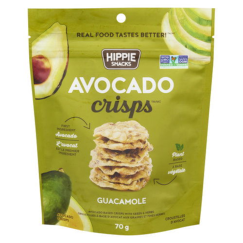 Hippie Snacks - Avocado Crisps - Guacamole