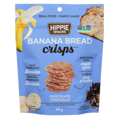 Hippie Snacks - Chocolate Banana Bread Crisps