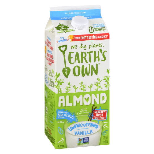 EARTH'S OWN - Almond Milk, Unsweetened Vanilla