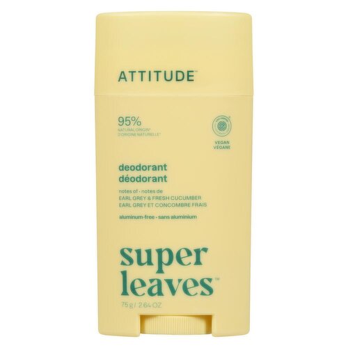 Attitude - Super Leaves Deodorant - Earl Grey & Cucumber