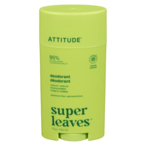 Attitude - Super Leaves Deodorant - Pear & Amber