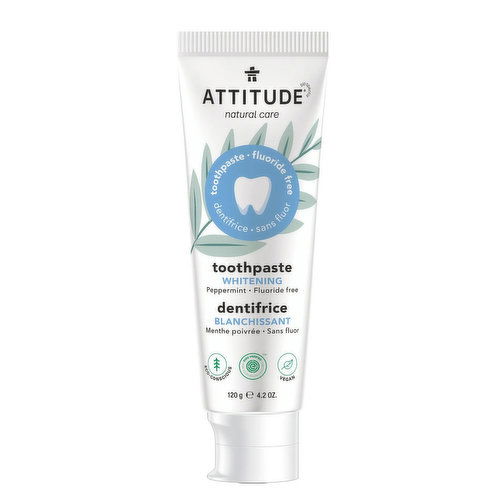 Attitude - Whitening Toothpaste Fluoride Free Peppermint