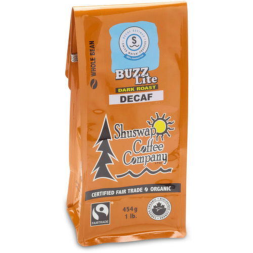 Shuswap Coffee Company - Buzz Lite - Decaf, Dark Roast