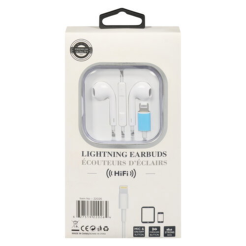 Pdi - Earbuds, White Lightning. Stereo Dynamic Bass