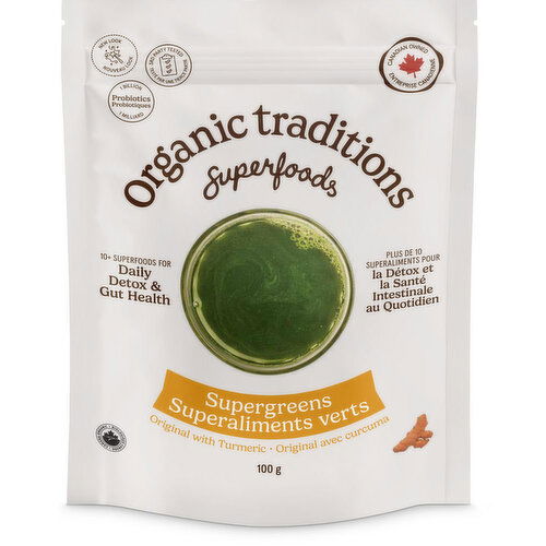 Organic Traditions - Supergreens Turmeric Probiotics