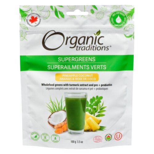 Organic Traditions - Supergreens Pineapple Coconut