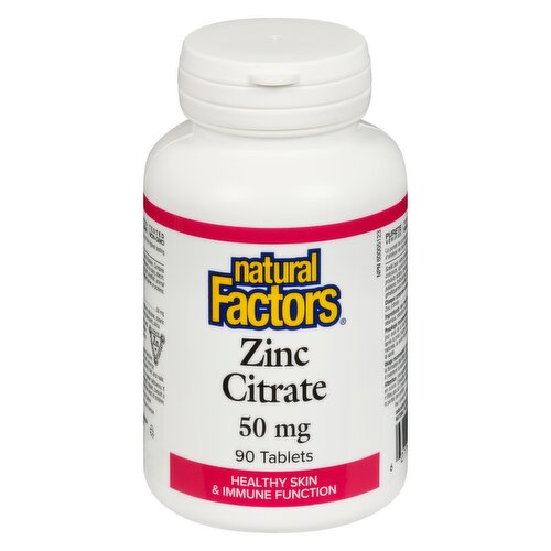 Natural Factors - ZINC CITRATE 50MG