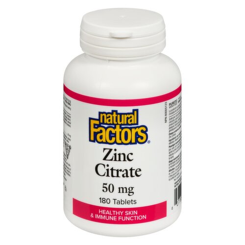 Natural Factors - ZINC CITRATE 50MG