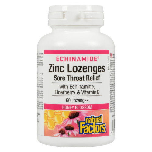 Natural Factors - Zine Lozenges Honey Blossom